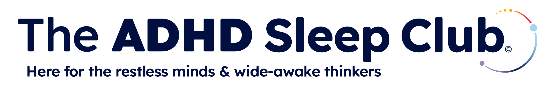 The ADHD Sleep Club Logo - One Line & Tagline